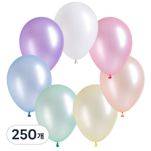 셈퍼텍스 펄파스텔풍선 30cm, 랜덤발송, 250개