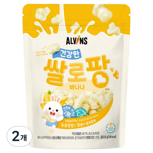 엘빈즈 건강한 쌀로팡, 25g, 2개, 바나나맛