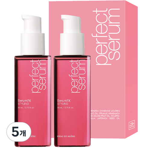 미쟝센 퍼펙트 스타일링 헤어 세럼 7X 2p, 160ml, 5개