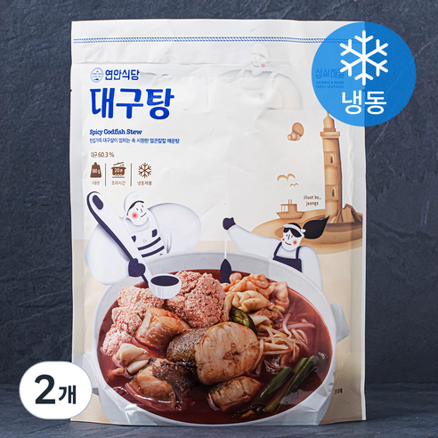 연안식당 대구탕 밀키트 (냉동), 580g, 2개