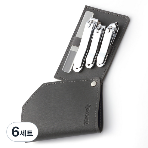 메툴리 안심 케어 손톱 앤 발톱 여행 앤 오피스 필수템 손톱깎이 4종 세트, 6세트