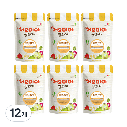 쌀과자마을 처으미야 퍼핑 과자, 단호박, 12개, 50g