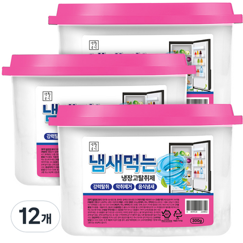 생활공식 냄새먹는 냉장고 탈취제, 300g, 12개