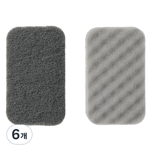 JAJU(자주) 코팅 용기 전용 스펀지 수세미, 6개, 1개입