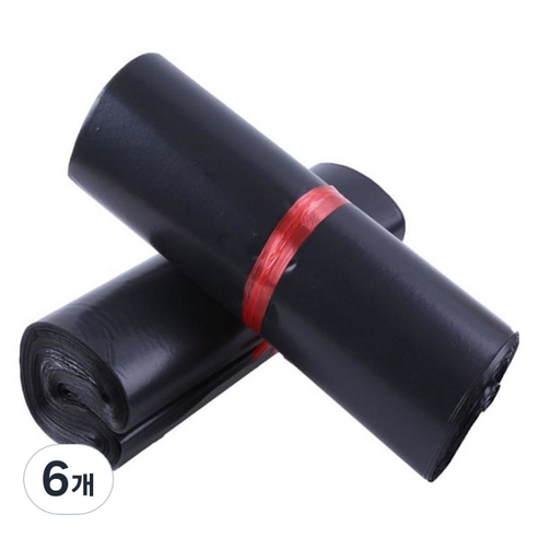 가팡 택배 비닐봉투 폴리백 블랙 A LDPE 0.08 100p, 6개