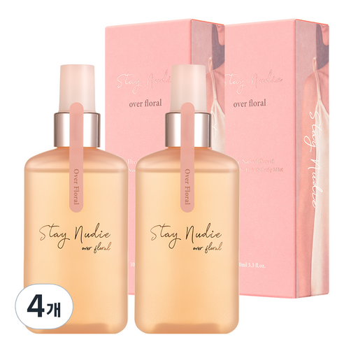 바디홀릭 스테이누디 헤어&바디미스트 오버 플로럴, 100ml, 4개
