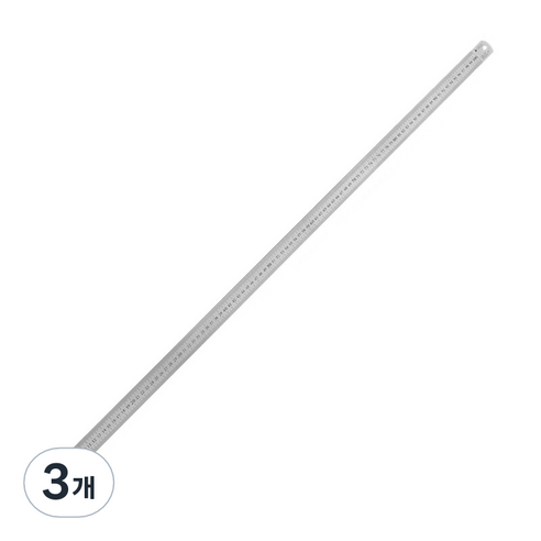영바영 스테인레스 스틸 반영구 양면 직자 100cm, 실버, 3개