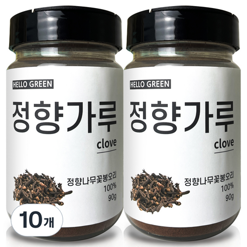 헬로우그린 정향 가루 통, 90g, 10개