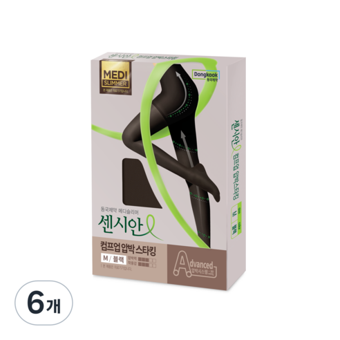 센시안 컴프업 압박스타킹 Black, 6개, 팬티형