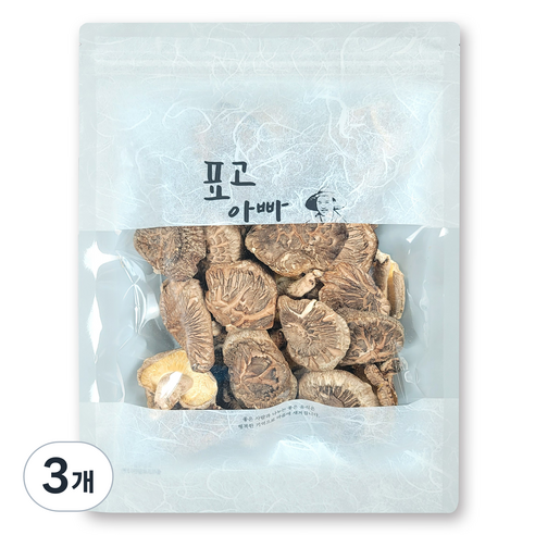 표고아빠네 참나무 원목 재배 말린 건조 표고버섯 못난이, 200g, 3개