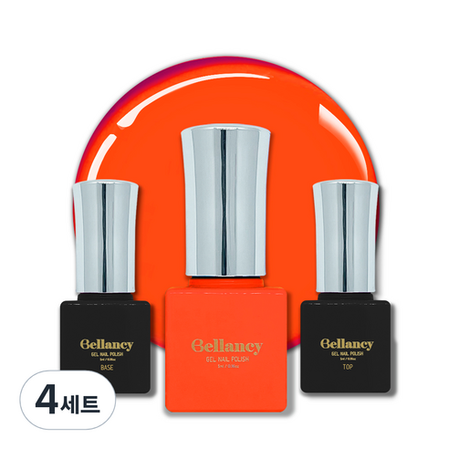벨랑시 젤네일 3종세트, 4세트, 벨랑시 베이스 5ml+SN-08 레드 5ml+벨랑시 탑 5ml