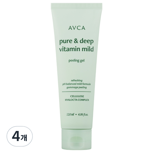 아브카 퓨어 앤 딥 비타민 저자극 약산성 필링 젤, 120ml, 4개