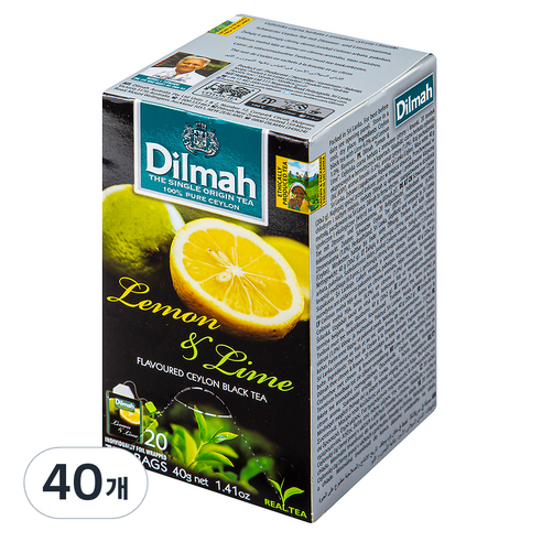 딜마 Funtea 레몬 앤 라임 과실차, 2g, 20개입, 2개