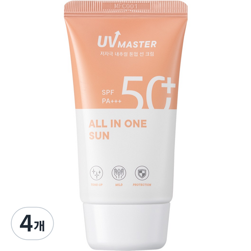 토니모리 유브이 마스터 올인원 선크림 SPF50+ PA+++, 50ml, 4개