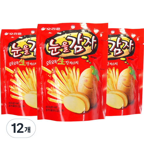 오리온 눈을감자 스낵, 56g, 12개