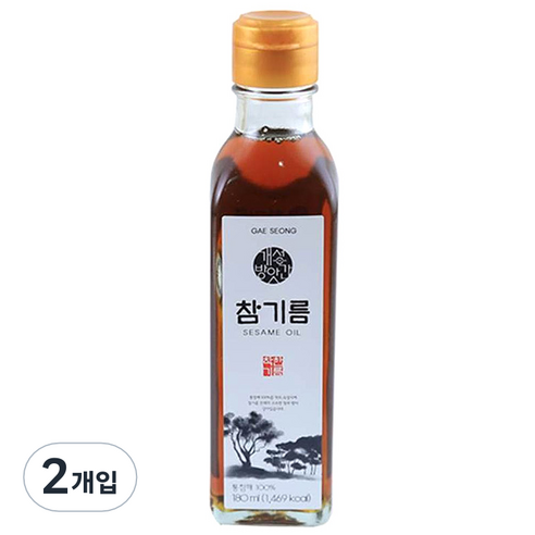 개성방앗간 참기름, 180ml, 2개입