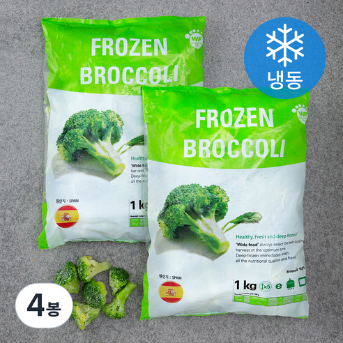 브로컬리 (냉동), 1kg, 4봉