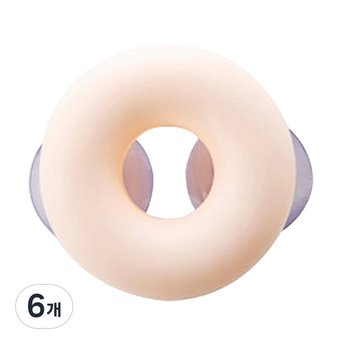 젊은이마켓 도넛 칫솔 거치대, 살구, 6개