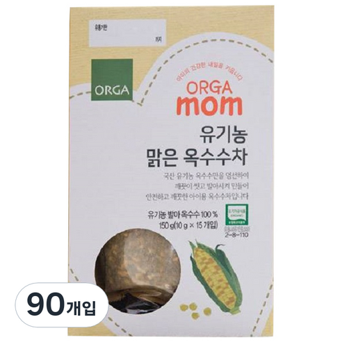 올가홀푸드 유기농 발아 옥수수차, 옥수수, 90개, 10g