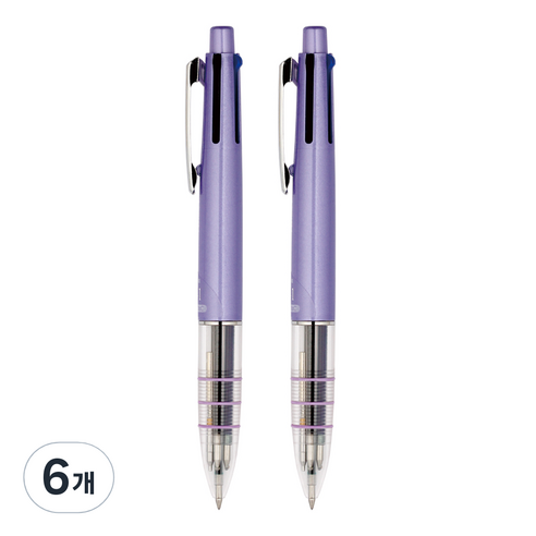 자바펜 나노&C 4 + 1 멀티펜 0.4mm, 라벤더, 6개