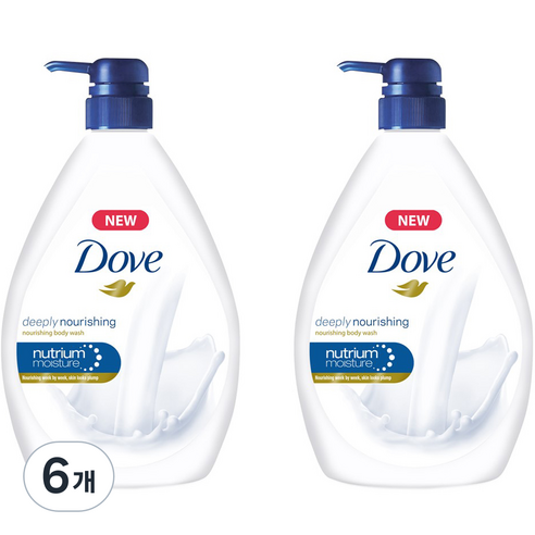 도브 딥플리 너리싱 바디워시, 950ml, 6개