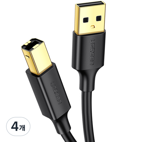 유그린 USB2.0 AM BM 케이블, 4개, 3m