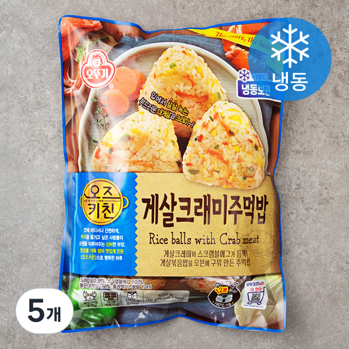 오뚜기 오즈키친 게살 크래미 주먹밥 (냉동), 500g, 5개