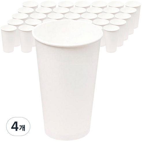 더빈썸 무지 종이컵 380ml, 100개, 4세트