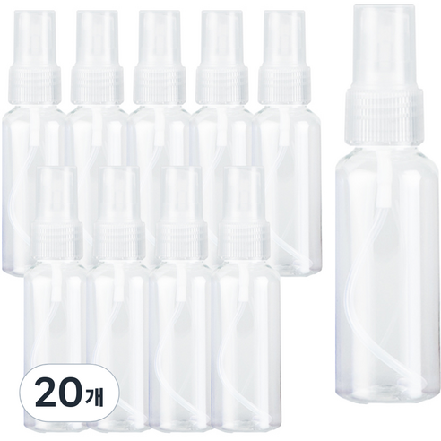 향수 미스트 스프레이 공병 용기 50ml, 투명(캡), 20개
