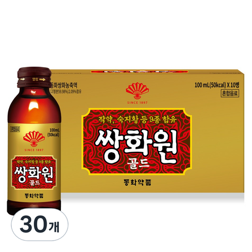 동화약품 부채표 쌍화원 골드, 30개, 100ml
