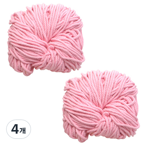 태광 마크라메 실 60합 4mm 4p, 06 연핑크, 4개