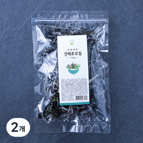 바다가 차린 식탁 5가지 건해초 모듬, 70g, 2개