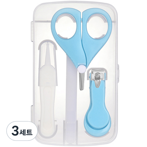 니드잇템 유아용 멀티 손톱깍이 4종 세트, 3세트, 블루