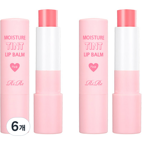 리르 모이스쳐 틴트 립밤 3.5g, 핑크, 6개