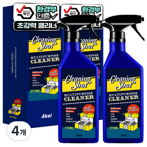 아케이 리빙 클리닝샷 다목적세정제, 777ml, 4개