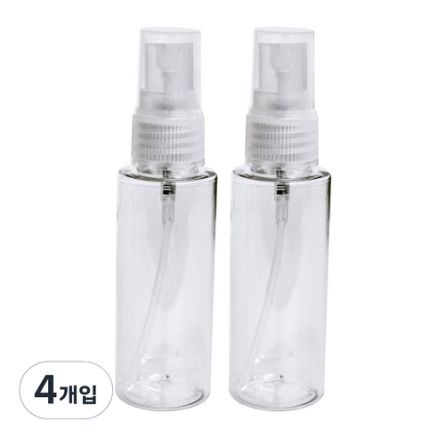 이글코리아 투명 용기 50ml, 혼합 색상, 4개입