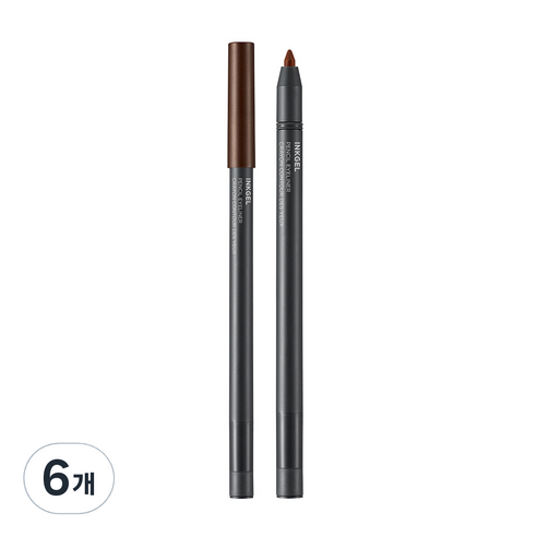 더페이스샵 잉크젤 펜슬 아이라이너 0.5g, 04 초코라떼, 6개