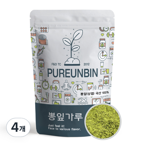 뽕나무잎 가루 분말, 4개, 300g