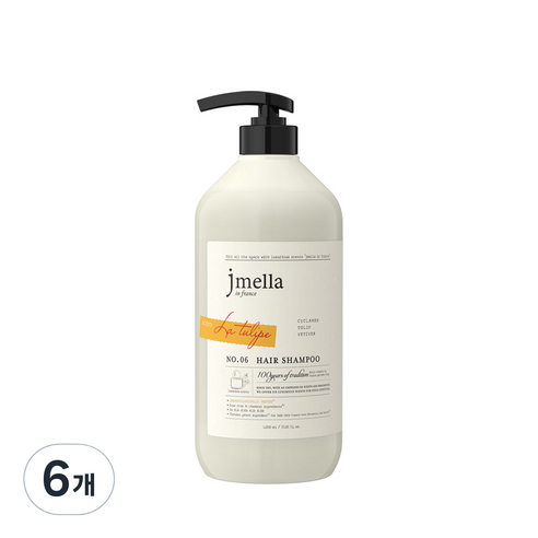 제이멜라 인 프랑스 라 튤립 헤어 샴푸, 1000ml, 6개