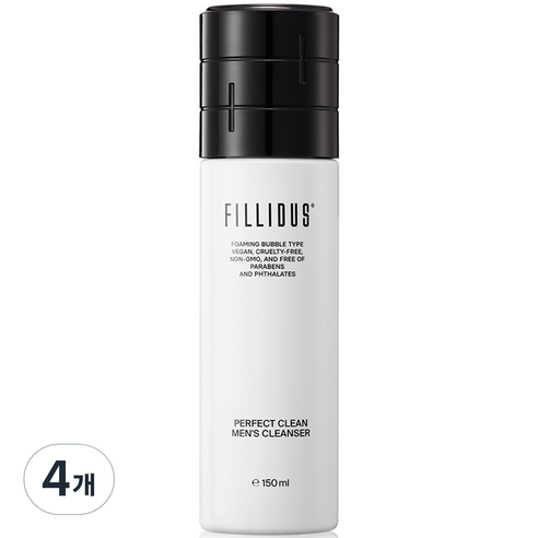필리더스 퍼펙트 클린 맨즈 클렌저, 4개, 150ml
