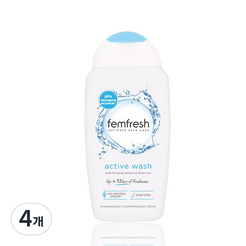 펨프레쉬 액티브 워시 여성청결제, 250ml, 4개