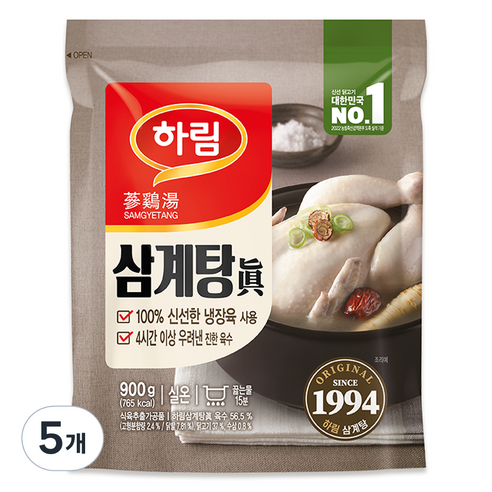 하림 삼계탕, 5개, 900g