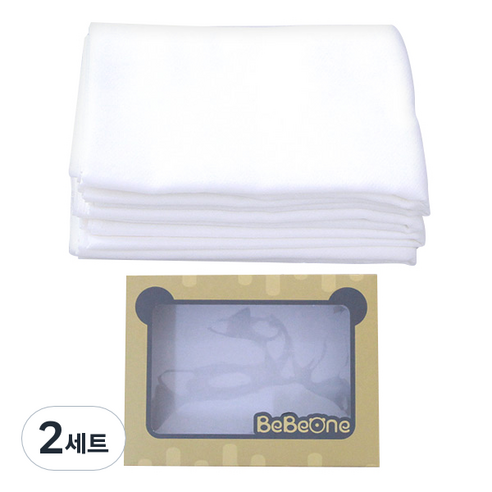 베베원 천기저귀겸 다용도타올 세트 박스포장, 크림화이트, 2세트