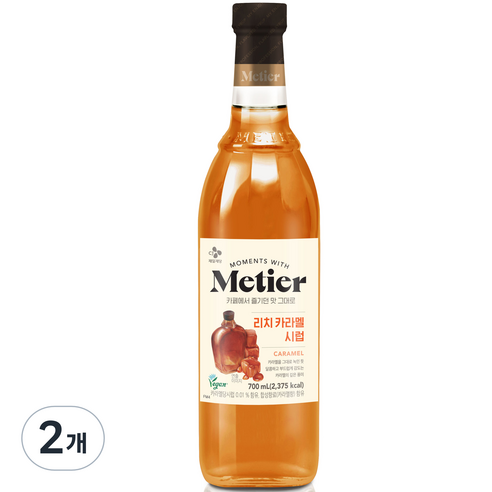 메티에 리치 카라멜향 시럽, 2개, 700ml