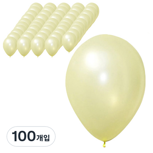 파티팡 라운드 풍선 30cm, 펄 아이보리, 100개입