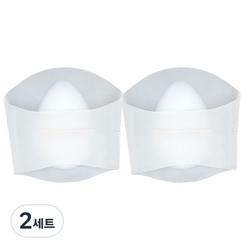 생각나래 실리콘 평발 아치 패드 양발착용 화이트, 2세트