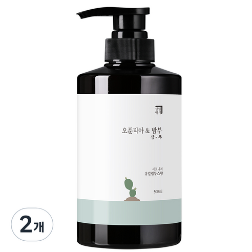 살림백서 오푼티아 & 밤부 샴푸 유칼립투스향, 500ml, 2개