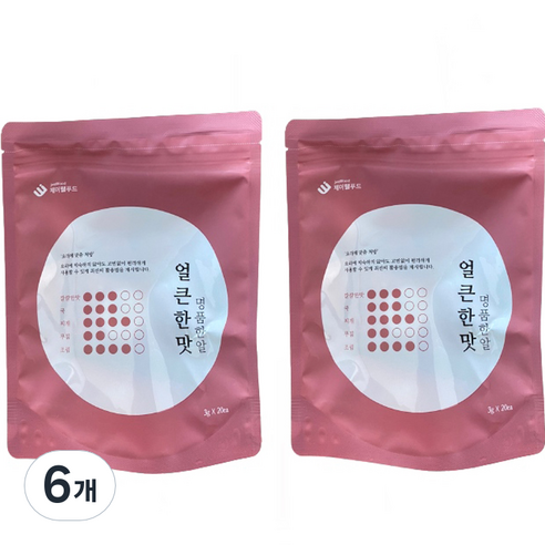 명품한알 얼큰한맛 조미료, 60g, 6개