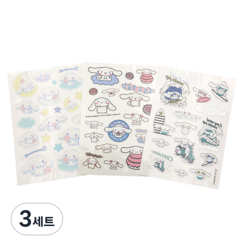뷰티홈 산리오 시나모롤 타투스티커 3종 세트, 3세트, 혼합색상