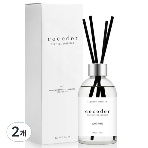 코코도르 화이트라벨 디퓨저, 에이프릴프레쉬, 200ml, 2개